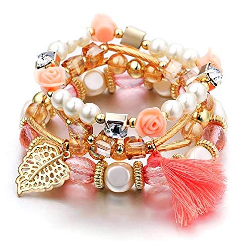 Yellow Chimes Rose Pearl Classic Designer Wrap Bracelet for Women and Girls. (B07HMCDHD7) Amazon Price History, Amazon Price Tracker