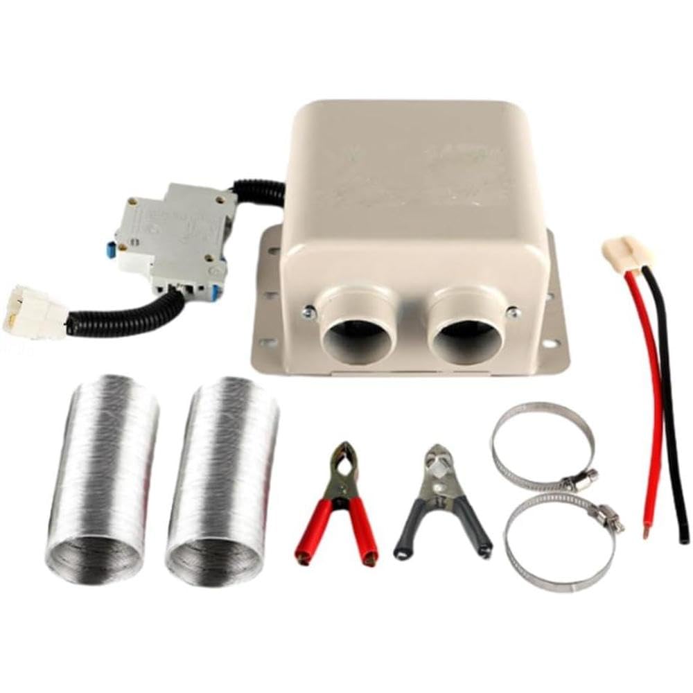 Riloer para Autocaravana, 12 V, 800 W, 2 Orificios, portátil, de Invierno, desempañador y descongelador de Parabrisas, Ventilador Compatible con Varios vehículos de 12 V.