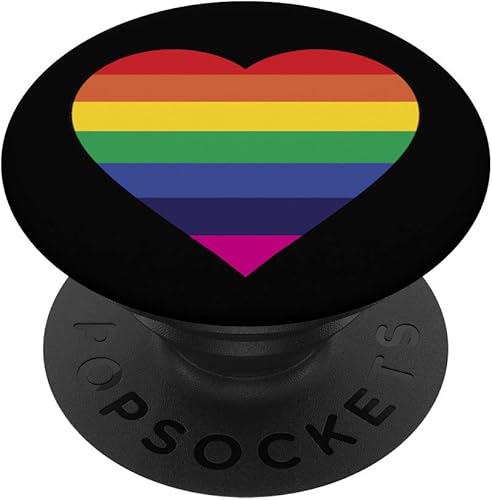 LGBT Gay Pride LGBTQ - Bandera de arcoíris con forma de corazón para teléfono y tableta