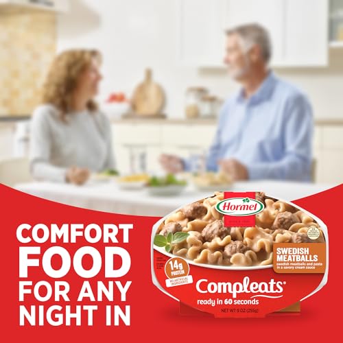 Image of HORMEL COMPLEATS Swedish Meatballs Microwave Tray, 9 Ounces (Pack Of 6)