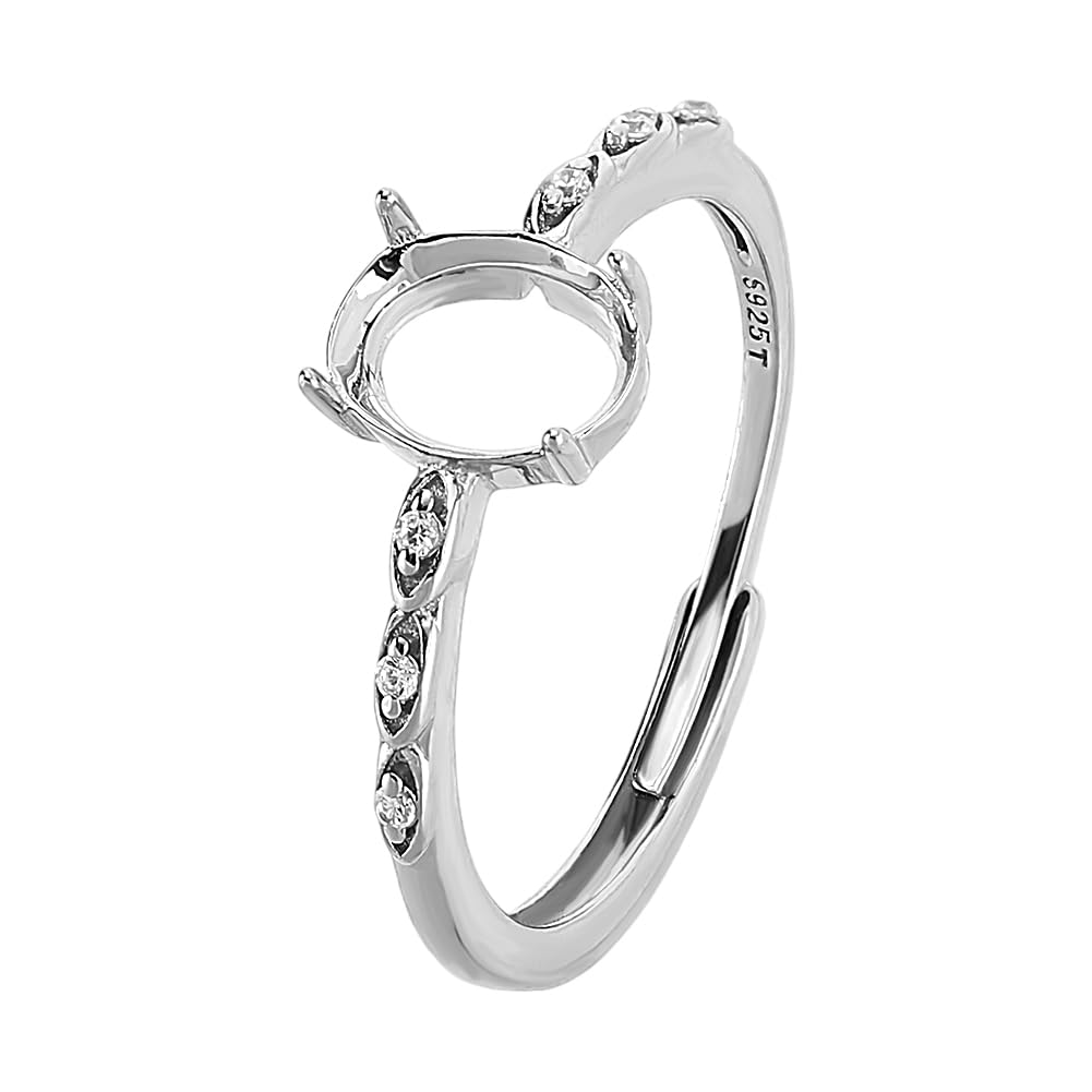 BENECREAT 1 paio di Ganci per Orecchini in Argento Sterling 925, Ganci Dorati con Strass e Ganci a Spillo per Perline Semiforate, Charm e Creazione di Gioielli, Ago: 0.6 mm