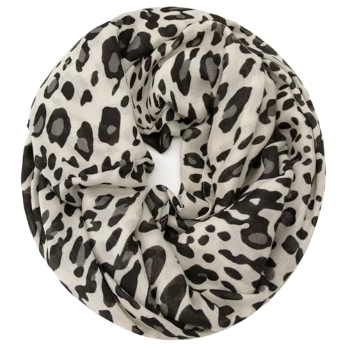 Glamexx24 Damen Loop Schal Leopard Muster Langschal Schlauchschal Tuch Loopschal Mädchen Animal Print Tuch