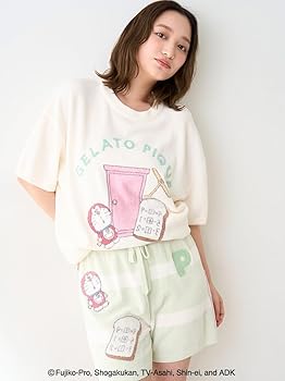 【新品】ジェラピケ　ドラえもん　ジャガードプルオーバー&ショートパンツ　セット ドラえもん】【レディース】ジャガードプルオーバー&ショート