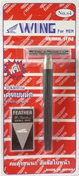 Health and Beauty Feather Double Edge Shaving Razor Wine No.s4 Free 1 Blade Razor Book