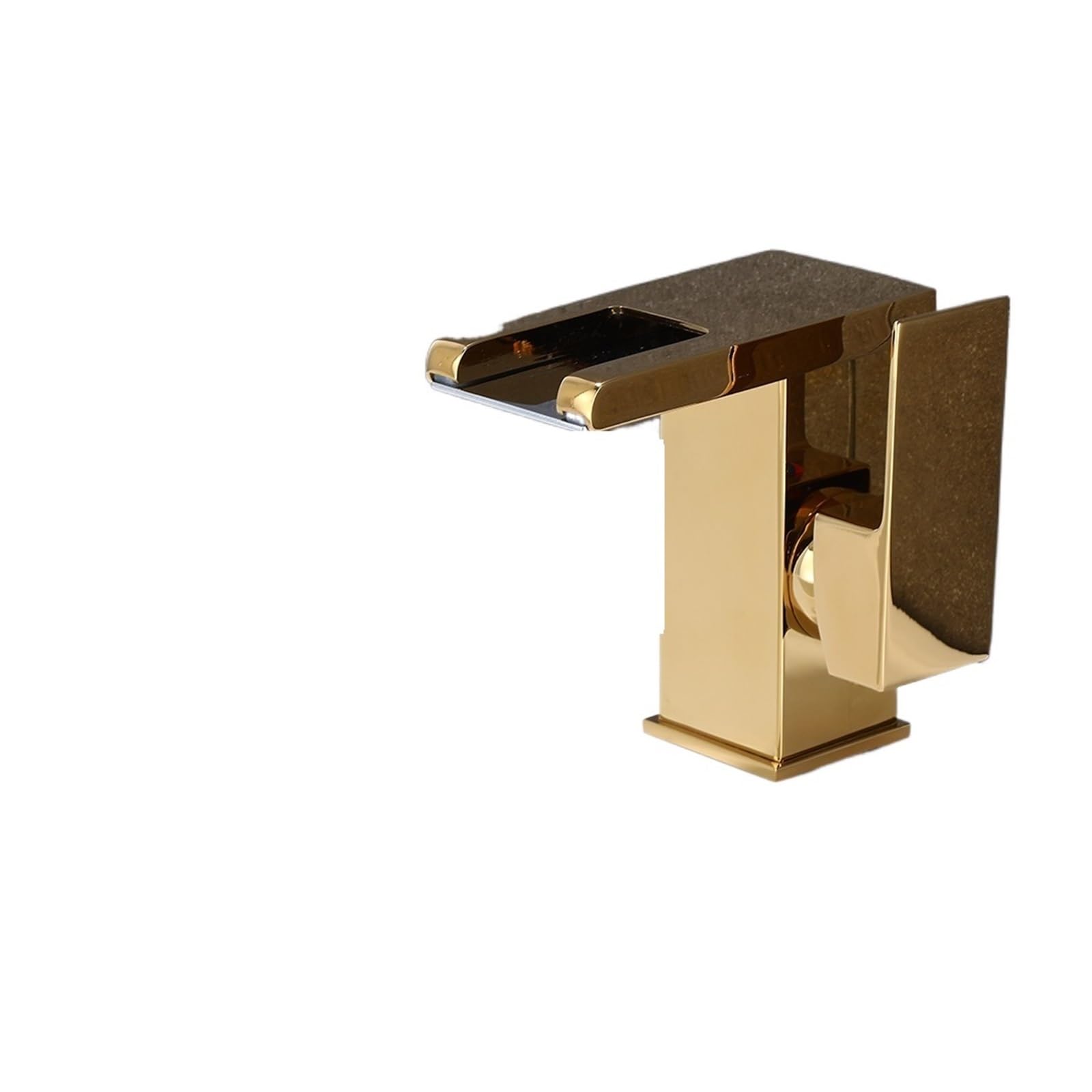 Robinet de lavabo de luxe à LED autonome or et mitigeur eau chaude froide
