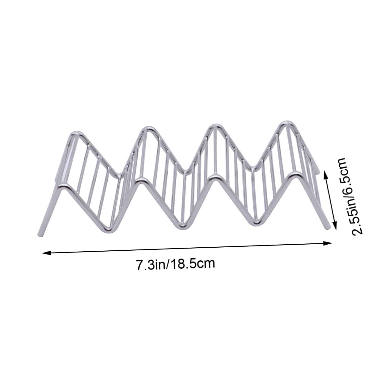 BRIGHTFUFU Taco Stand Taco Shell Holder Taco Holder Taco Platters Prensa Para Tortillas Tortilla Holder Taco Trays Taco Tray Holder Taco Shell Baking Rack Taco Rack for Oven Show Rack Silver