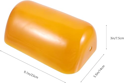 Miniatura 2 de Uonlytech Reemplazo de pantalla de cristal naranja para lámpara de escritorio, pantalla de escritorio de banqueros, pantalla de vidrio para lámpara