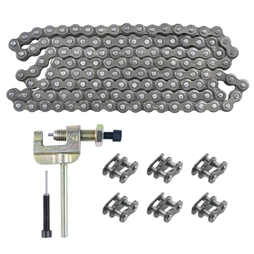 Image of HOLATO 25 Drive Chain 132 Link Chain Breaker Kit for Razor MX500 MX650 SX350 SX500 SX650 Rocket Bike Electric Off-Road Motocross #25 Roller Chain 132L for Mini Moto 50cc XRF50 Dirt Bike Heavy Duty
