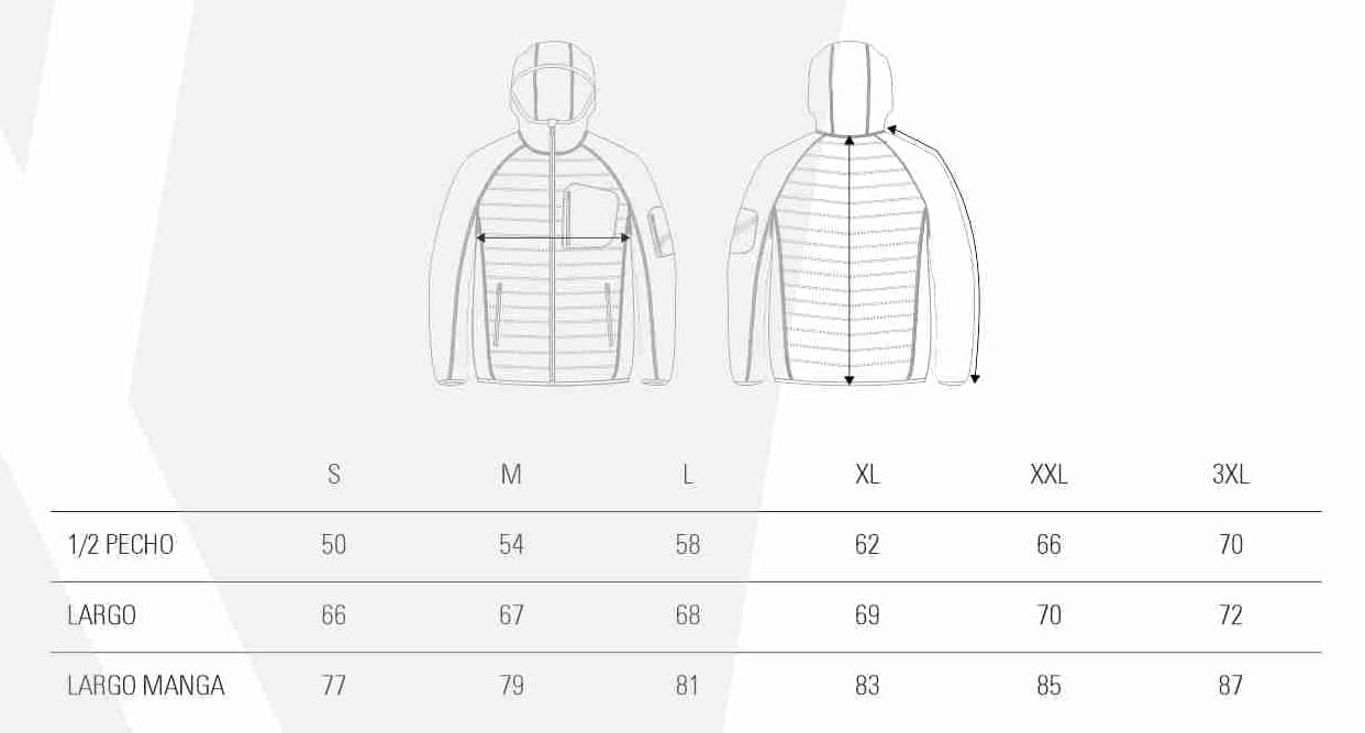WORKTEAM Chaqueta de Punto Acolchada con Capucha, Combinada con Tejido Softshell, Cierre de Cremallera, Bolsillos con Cremallera, Cuello Alto y Bies Elástico, Unisex