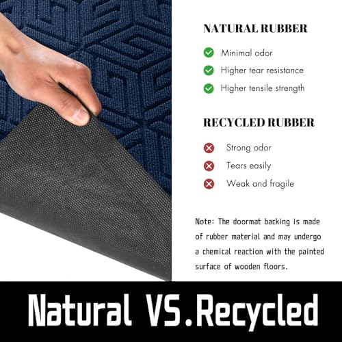 Yimobra-Front-Door-Mat-Outside-Entrance-17×295-Waterproof-All-Season-Weather-Doormat-Stain-and-Fade-Resistant-Indoor-Outdoor-Entryway-Welcome-Mat-Non-Slip-Natural-Rubber-Easy-Clean-Patio-Blue Yimobra Front Door Mat Outside Entrance 17×295 Waterproof All Season Weather Doormat Stain and Fade Resistant Indoor Outdoor Entryway Welcome Mat Non Slip Natural Rubber Easy Clean Patio Blue