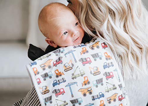 Image of Copper Pearl Premium Baby Burp Cloths - 3-Pack Large Cotton Burp Cloths, Extra Soft Spit Up Rags with 3 Absorbent Layers, Perfect for Baby Boy Gifts (21 inch x 10 inch Size, Diesel Set)