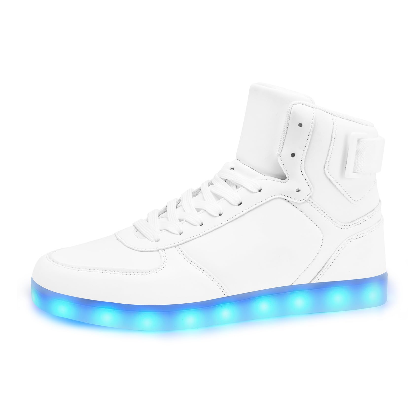 OEKLA Unisex LED Light Up Shoes, Fashion High Top LED Sneakers USB Rechargeable Glowing Luminous Shoes for Men, Women, Teens