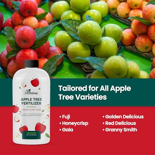 Image of 32oz Apple Tree Fertilizer - Makes 32 Gallons of Apple Tree Fertilizer, Nutrient-Rich Plant Food for Fruit Trees - Promotes Strong Branches, Healthy Foliage, and Juicy Apples