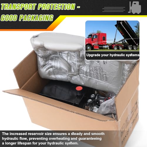Topemai 8 QUART Hydraulic Pump 12V Dump Trailer Pump - Double Acting, 8-Quart Electric Power Unit thumb #6