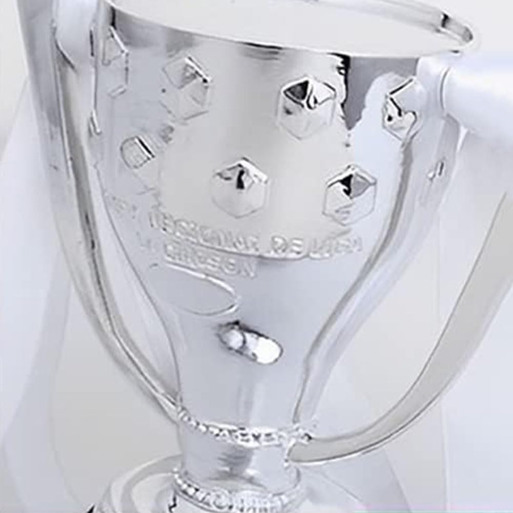 Trofeo De Plata De La Liga Española Trofeo del Campeonato De Fútbol ​​Copa del Rey Réplica De Resina Colección De Aficionados Decoración del Club Muebles para El Hogar,16 * 8 * 13.5cm