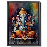 Lord Ganesha Wall Art, Hindu God Lord Ganesha Canvas Art, Hindu Art Prints, Hinduism Wall Art, Religious Wall Decor, Zen Wall Art, Ganesha Art Indian Canvas Art, Kitchen Wall Art, Arts