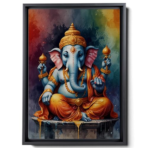 Lord Ganesha Wall Art, Hindu God Lord Ganesha Canvas Art, Hindu Art Prints, Hinduism Wall Art, Religious Wall Decor, Zen Wall Art, Ganesha Art Indian Canvas Art, Kitchen Wall Art, Arts