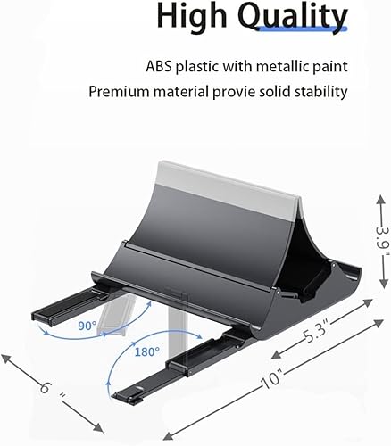 Miniatura 6 de JIALIA Soporte vertical para laptop, base 4 en 1 con sistema de autobloqueo por gravedad, ergonómico para computadora portátil, ahorro de espacio