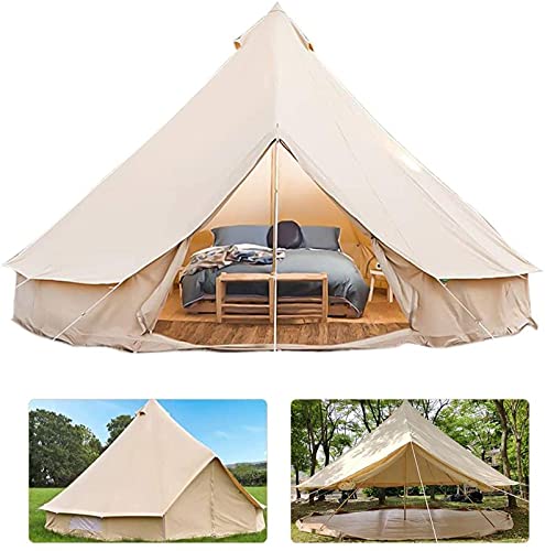 Carpa de lona impermeable para camping con agujero para estufa miniatura 1