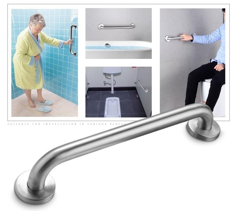 Barra de Apoyo para baño, Barras de Apoyo para pasamanos sin barreras, Barras de Ducha de Acero Inoxidable, asa de Seguridad para bañera para Personas Mayores y discapacitadas, TOA