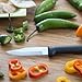 Rada Cutlery Utility Steak Knife – Stainless Steel Blade With Stainless Steel Black Resin Handle, Made in the USA, 8-5/8 Inches