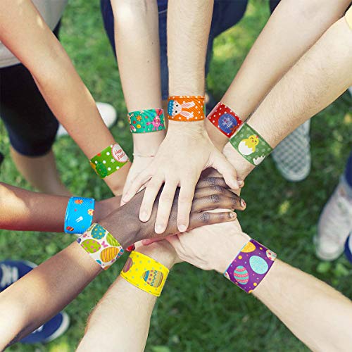 Jofan 48 Pcs Easter Slap Bracelets Toys For Kids Boys Girls Toddlers Easter Basket Stuffers Egg Fillers Gifts Party Favors #TOP3