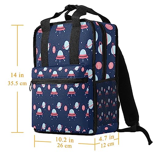Sac à dos imprimé espace multicolore 35cm doté de sangles ajustables