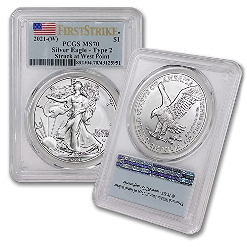 2021 (W) 1 oz Silver American Eagle MS-70 (Type 2 – First...