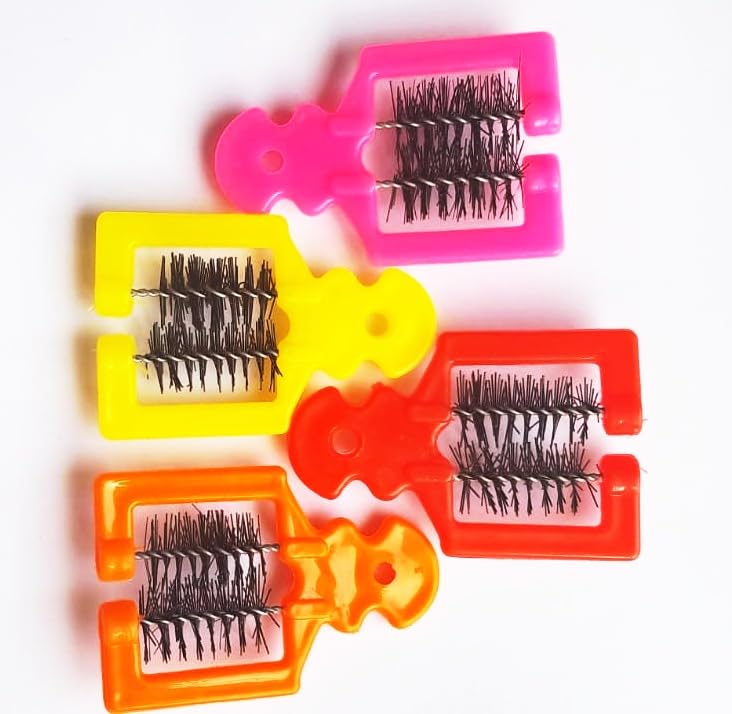 Crazygol,Comb Cleaning Brush (set of 4 pcs) Start by removing any hair tangled in the bristles or teeth of the comb or brush. Use your fingers or a pointed tool to gently lift and pull out the hair.-image-30