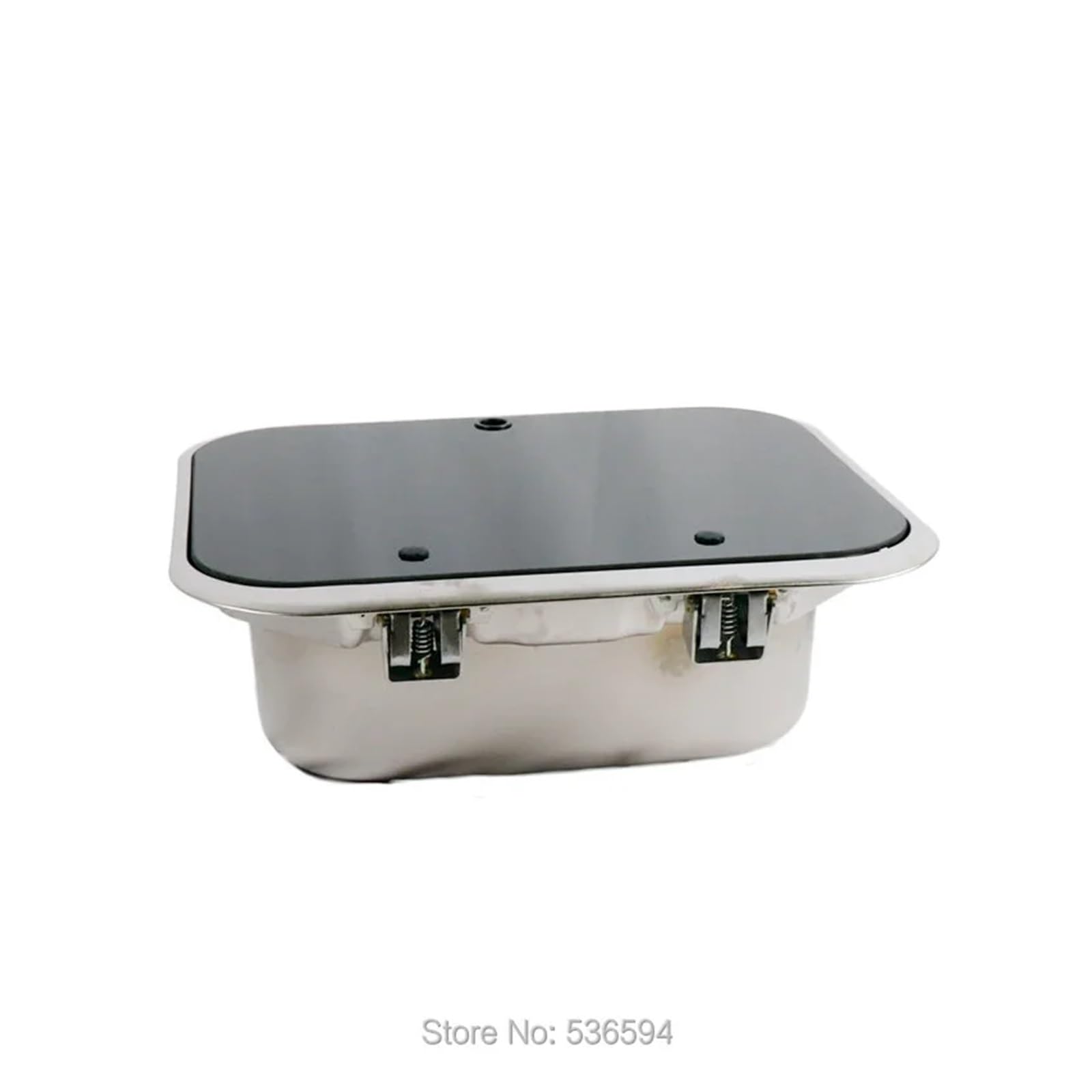 Umywalka wpuszczana w ścianę RV 304 ze stali nierdzewnej z pokrywą, zlew ze składanym kranem do kampera, przyczepy kempingowej, łodzi, kampera, baru(With Curved drain)