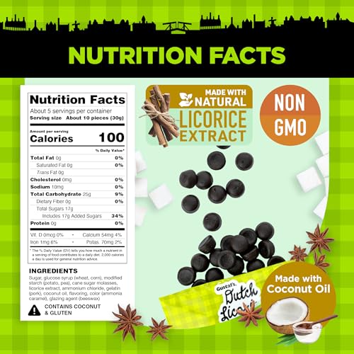 Gustaf's Dutch Licorice Drops - 12 Pack of 5.2oz Bags - Sweet Black Licorice Drops - Dutch Candy from Netherlands - Sweet Black Liquorice Treats