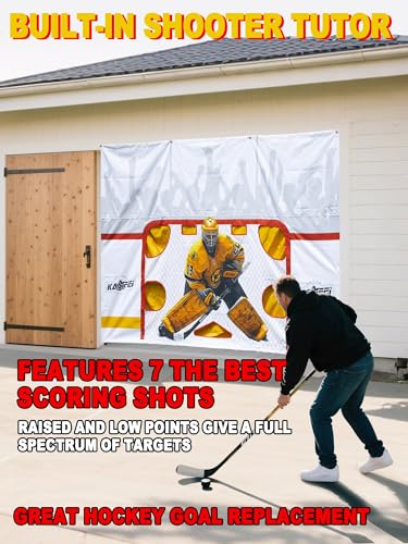 image for Kasifei – 7' x 10' Heavy Duty Hockey Shooting Tarp – Built-in Shoo