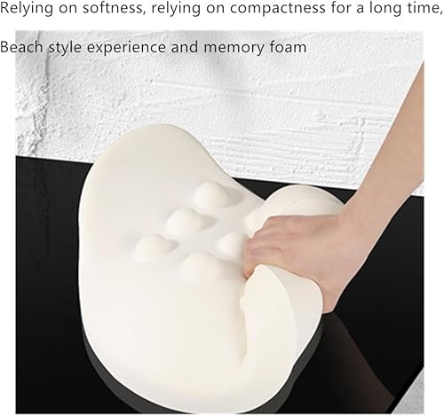 Miniatura 2 de ZLOHPAE Cojín de espuma viscoelástica para asiento de automóvil, almohada de soporte de cintura para silla de oficina, alivio del dolor de espalda