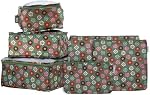 LIFE IS GOOD 6 Piece Packing Cube Set - Tear Resistant Mulifunctional Apparel and Accessory Storage, Size One Size, Happy Daisy