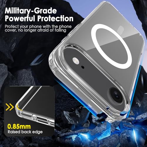 Image of FanTEK Phone Case Compatible with iPhone Air 6.5 Inch, Magnetic Case Clear Protective Bumper Hard Back Cover