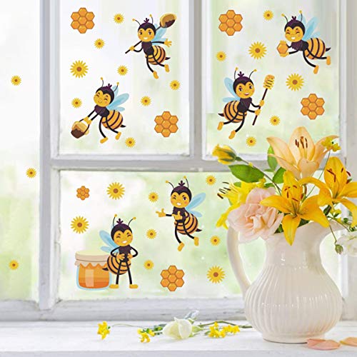 Bamsod adhesivos de pared flor colmena para habitación infantil