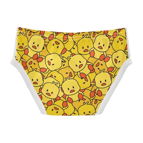 Boys' Underwear Cotton Little Boys Duck Cartoon Yellow Briefs Soft Toddler Underwear 2T-8Y2
