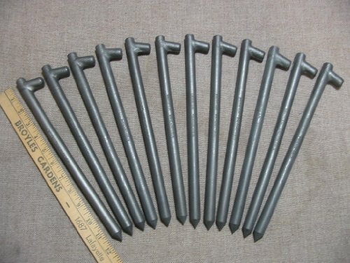 A 12 Pack of Heavy Duty Metal Tent Stakes, pegs,Anchors 12