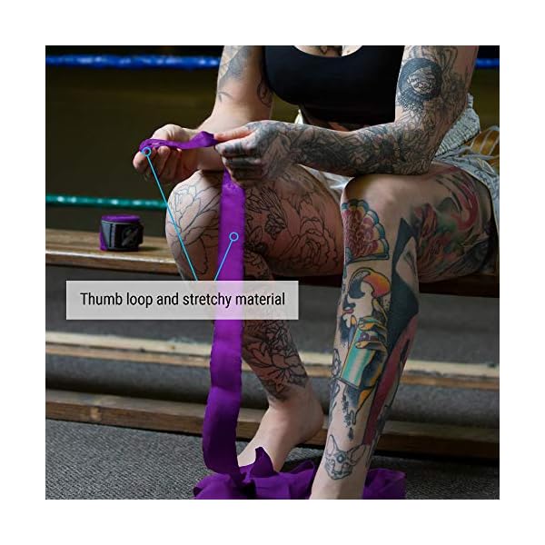 Hayabusa-Boxing-Hand-Wraps-Perfect-Stretch-40-for-Men-Women Hayabusa Boxing Hand Wraps Perfect Stretch 4.0 for Men & Women - Purple, 180 inches