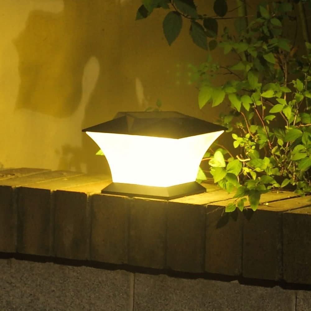 Lampa krajobrazowa LED, solarna lampa stojąca LED na kolumnie, oświetlenie dekoracyjne do ogrodu, lampa ścienna do willi, energooszczędne oświetlenie krajobrazu do bram i trawników,