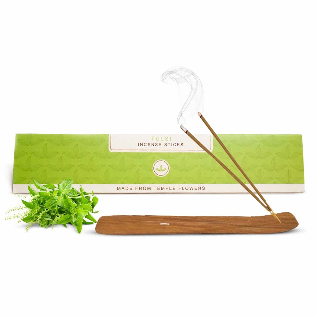 Sponsored Ad - Nirmalaya Premium Luxury Natural Tulsi Incense Sticks | Bamboo Less & Charcoal Free | Pack of 40 Sticks, 100g | Ideal for Home, Office, Yoga, Meditation & Aromatherapy | Long Lasting Fragrance