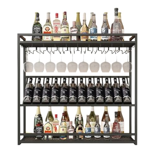 Soporte para botella de vino industrial de metal 100x25x100cm