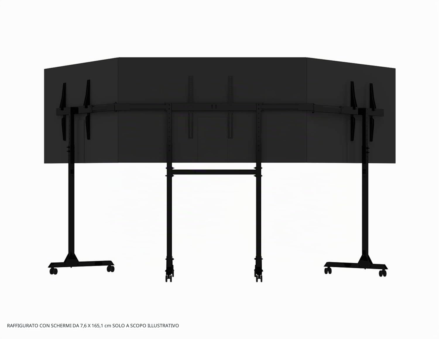 Next Level Racing Free Standing Triple Monitor Stand - Not Machine Specific