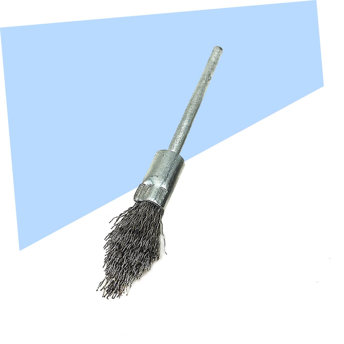 PRETYZOOM Pyramid Shape Wire Brush for 6mm Handle Steel Brush for Drill Rust Removal Metal Surface Cleaning
