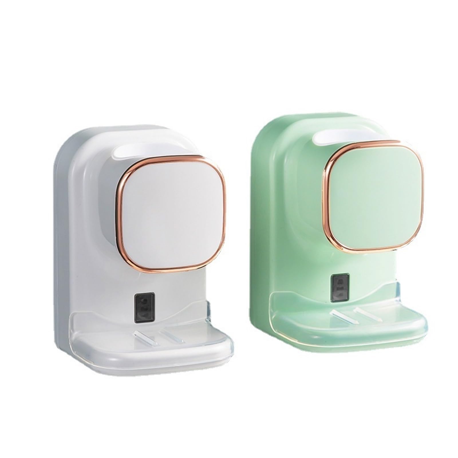 Organizador de baño sin Taladro, Dispensador automático Pasta Dientes con Sensor Pared, Soporte for Cepillo montado(White)