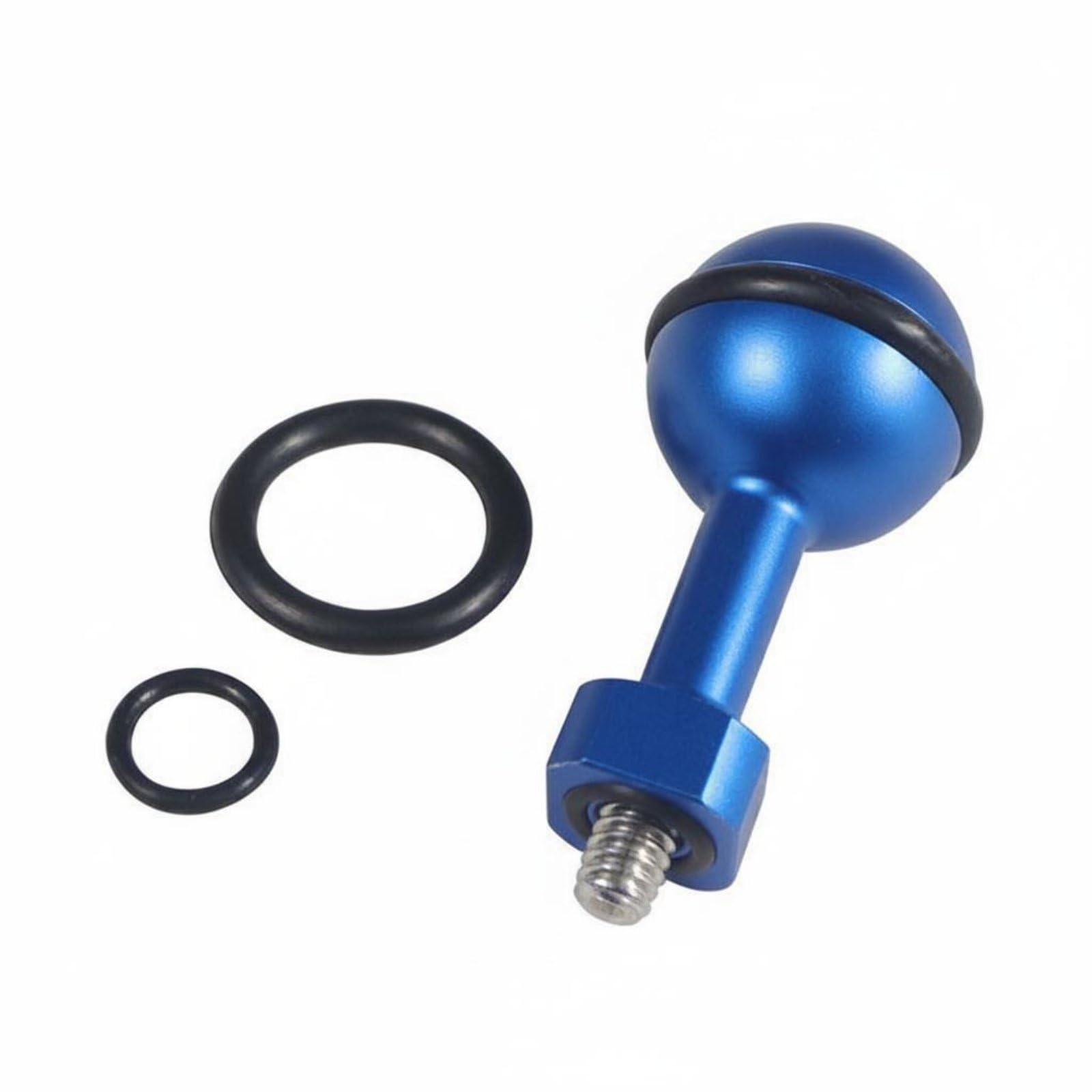 Single Inch Ball Clamp Underwater Use Butterfly Clamp Mount CNC Aluminum Alloy Ball Head Bracket for Videographers, Photographers, Diving, Blue, 1-4 Ball Head Mount|Sporting Goods-picture-21