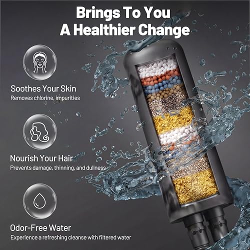 DAKINGS Dual Filtered Rainfall Handheld Showerhead Spray Combo for Bathroom - image 2