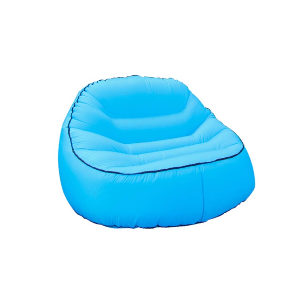 MAGO Inflatable Lounger，Sofa Outdoor Leisure Couch Single Seat Portable Sleeping Bag，Outdoor Sofa for Camping, Hiking, Swimming Pool, Beach (Color : Blue)