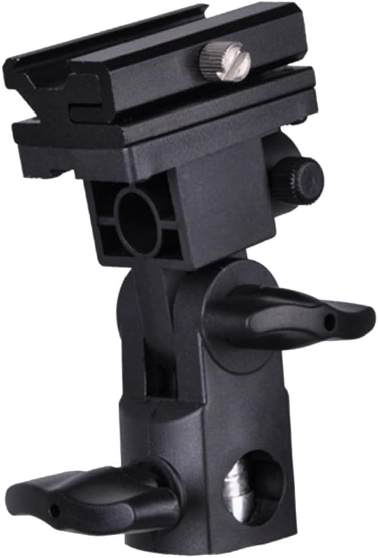 jojofuny Flash Mount Bracket with Pitch for DSLR Cameras Lightweight Swivel Stand for Speedlight and Umbrellas Compatibility for Photography Setup