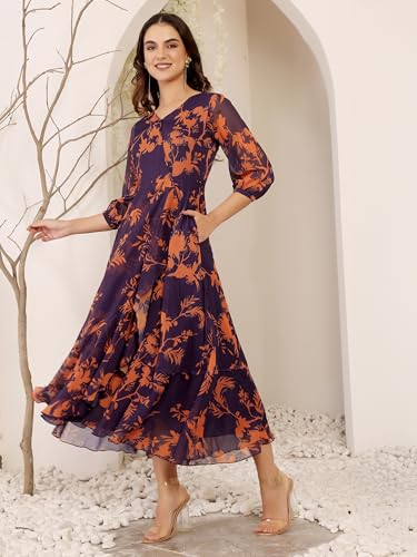 Image of Miss Chase Women's Round Neck Cap Sleeves Lace Knee -Long Skater Dress